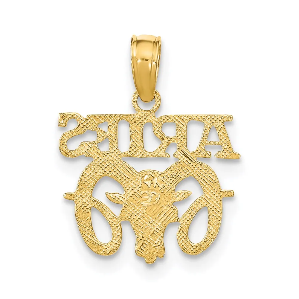 14k Real Solid Gold Zodiac Birth Symbol Pendant Charm