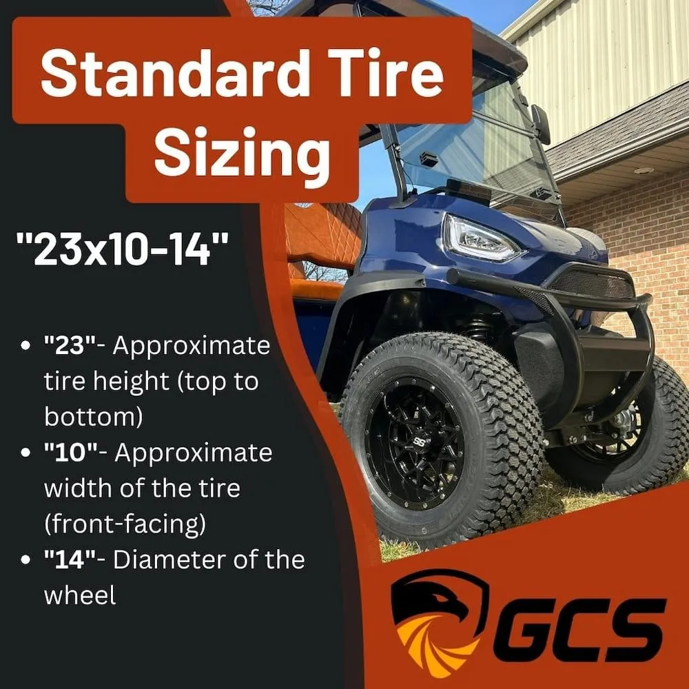 14" Apex Matte Bronze Golf Cart Wheels and All Terrain / Off-Road Tires Combo - Set of 4