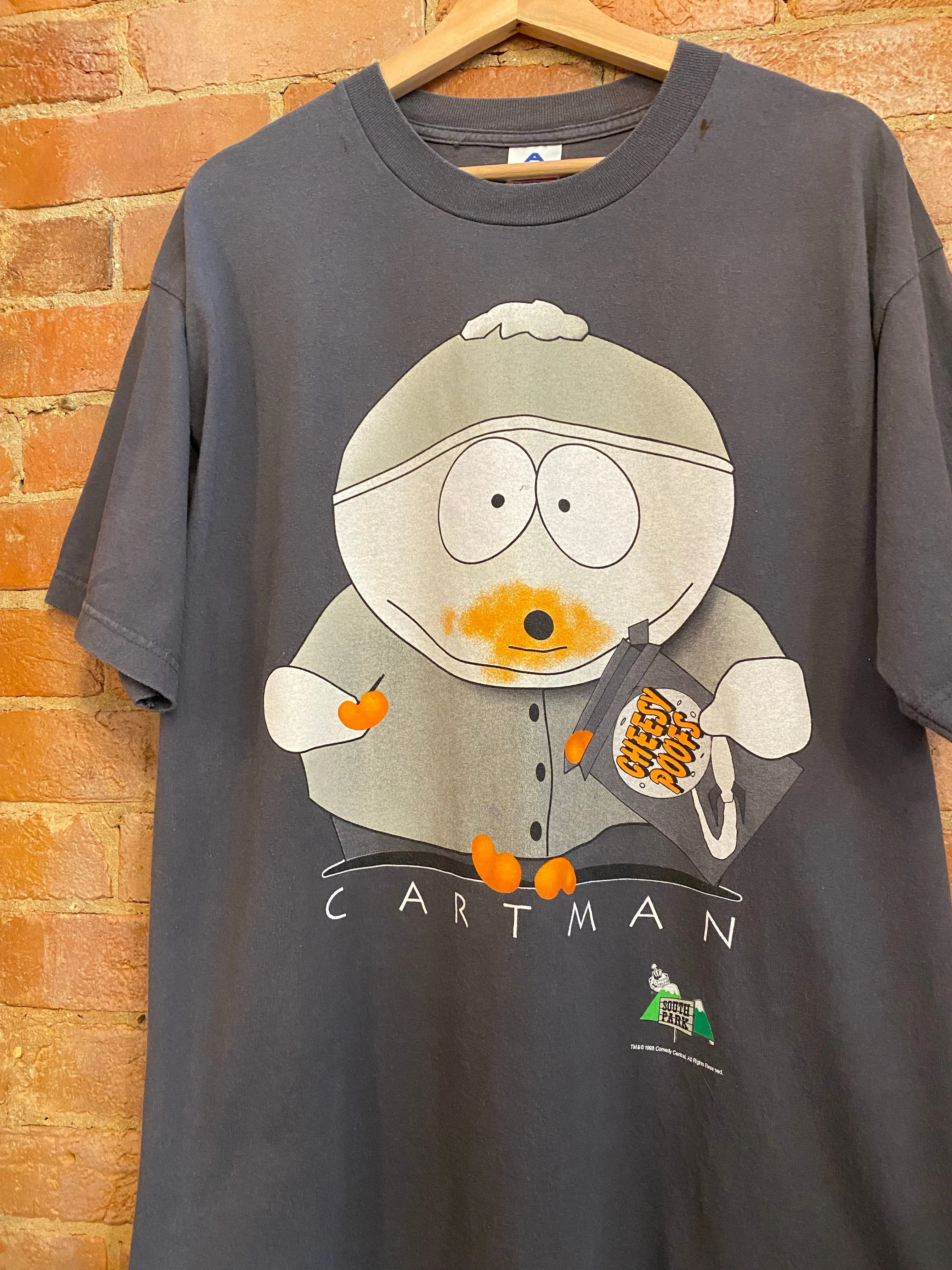 1998 Vintage Cartman Cheesy Poofs South Park T-Shirt: XL