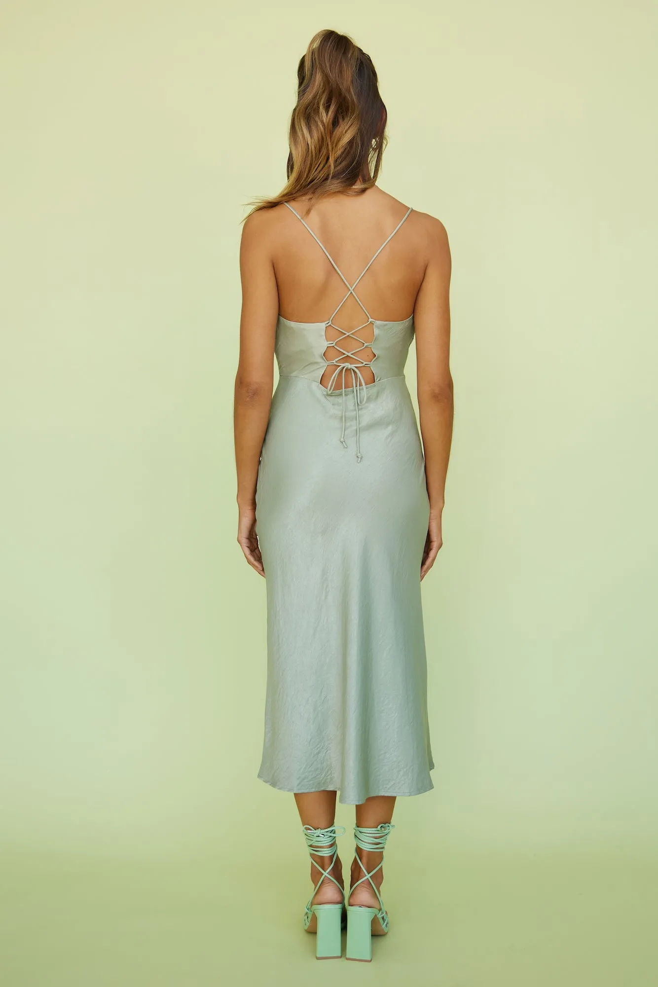 Autumn Valley Midi Dress Green