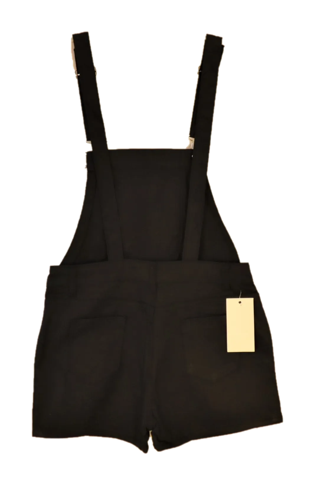 Black Denim Short Overall