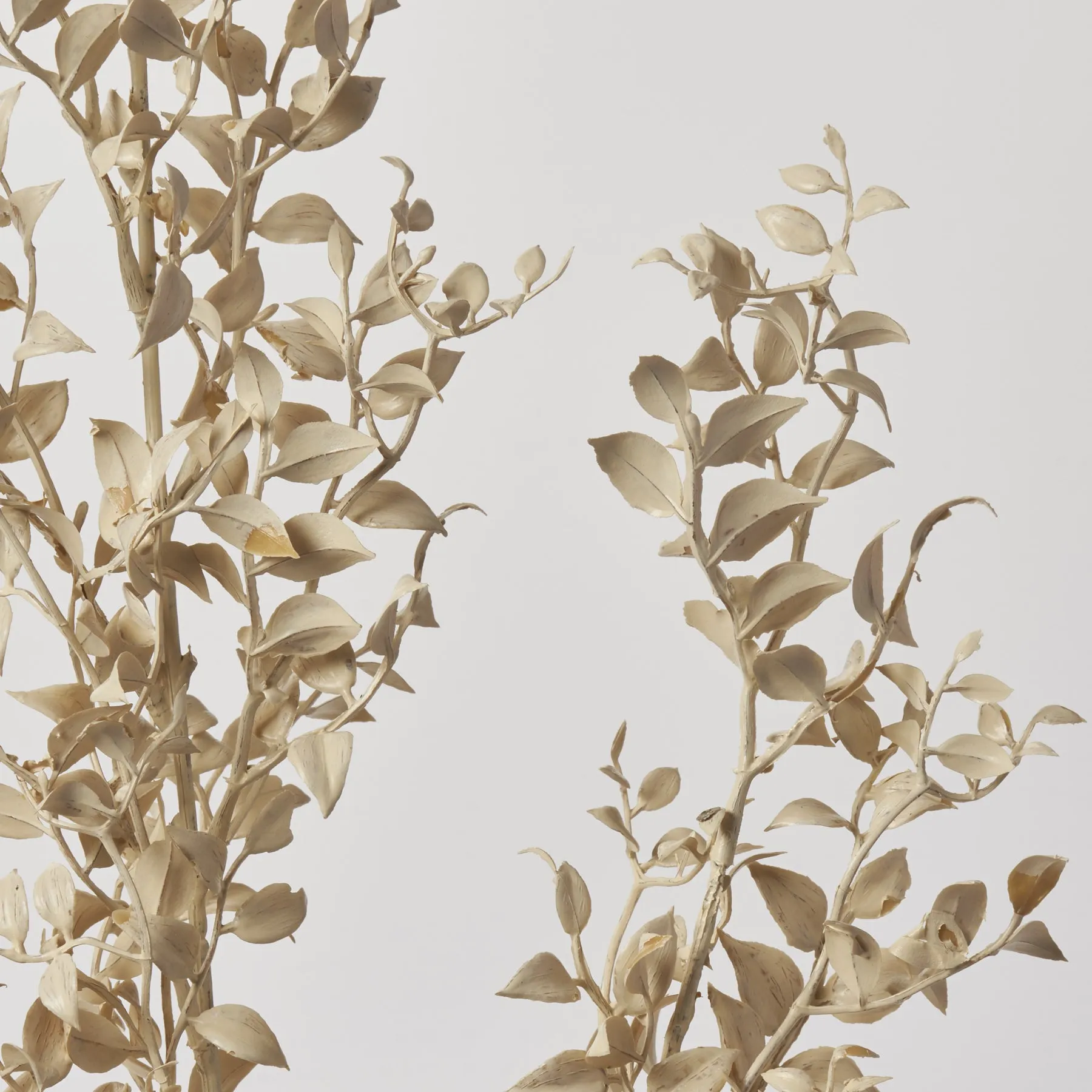 Bleached Look Faux White Smilax Leaf Foliage Branch Spray - 36"