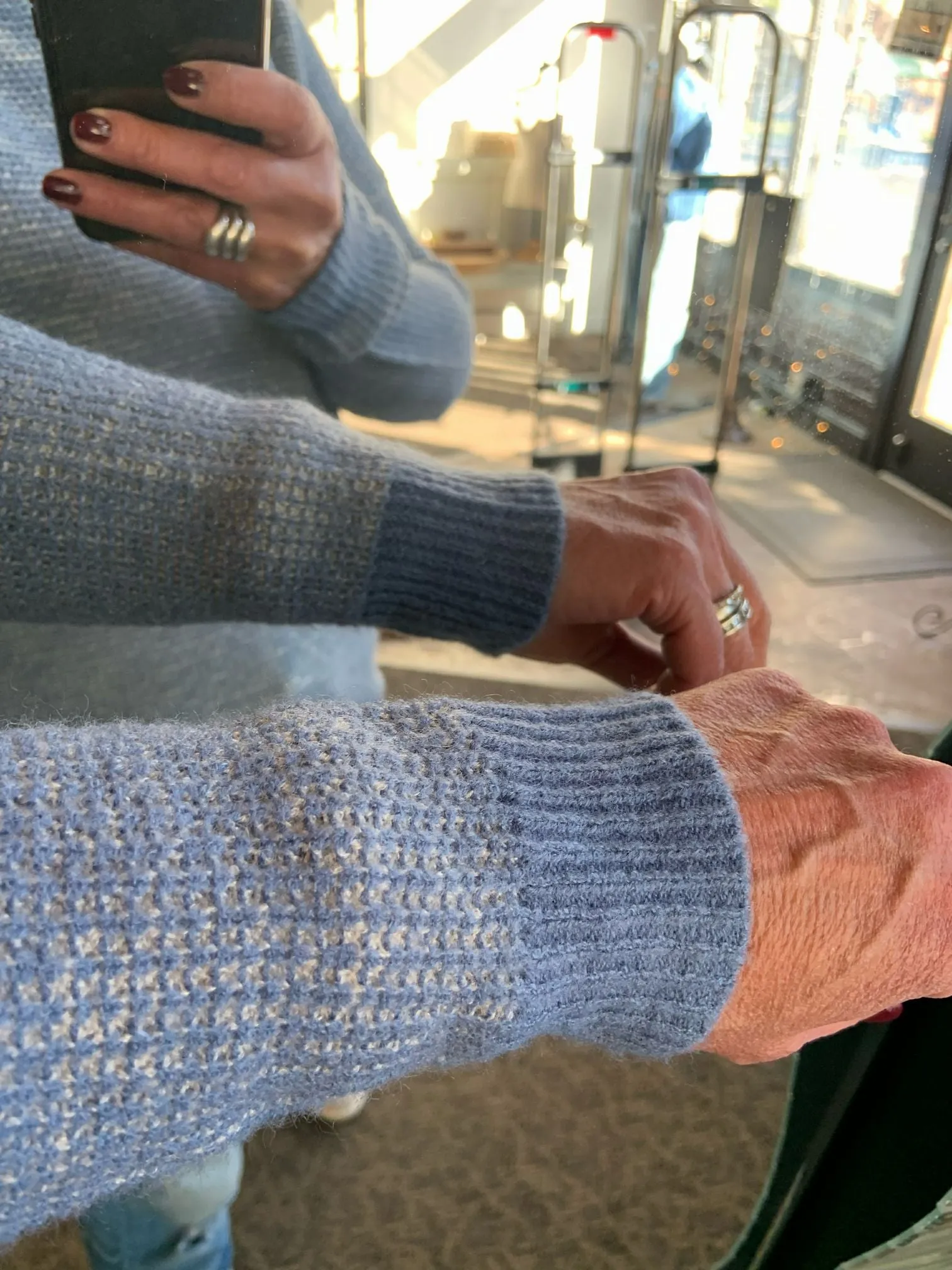 Blue Henley Sweater - S to XL