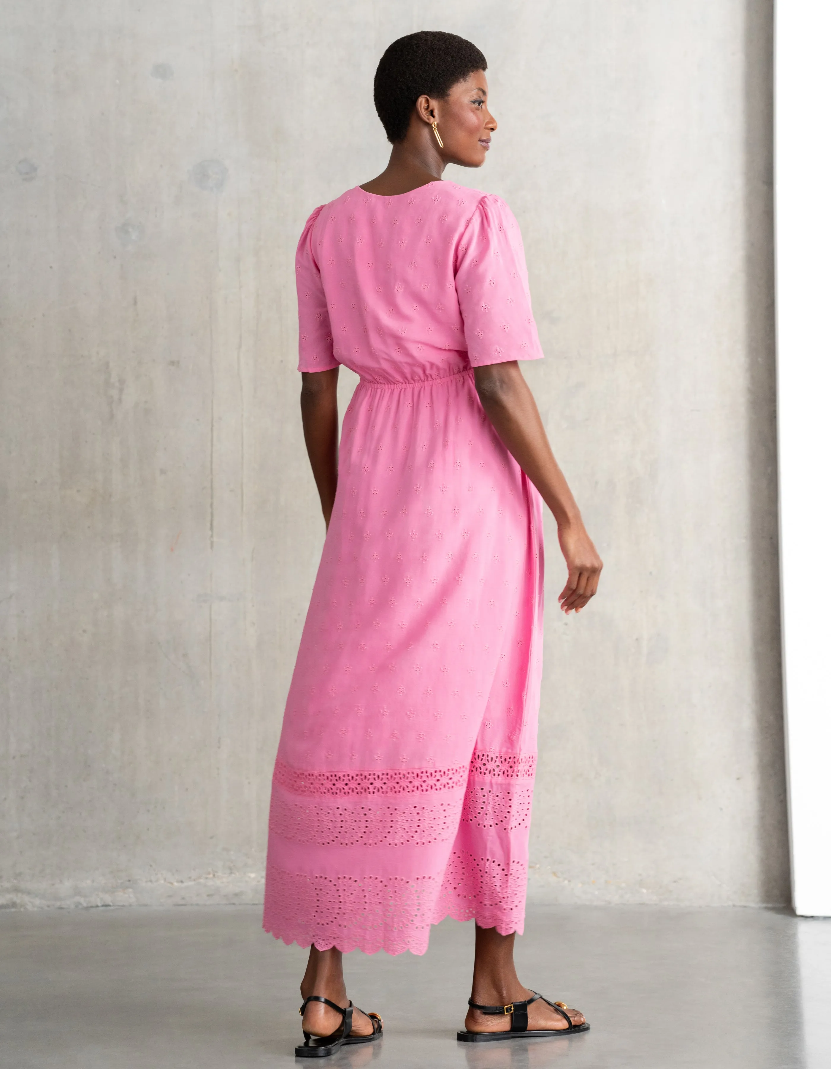 Broderie Maternity   Nursing Tea Dress