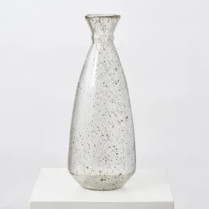 Clear Bubble Textured Recycled Glass Floor Vase