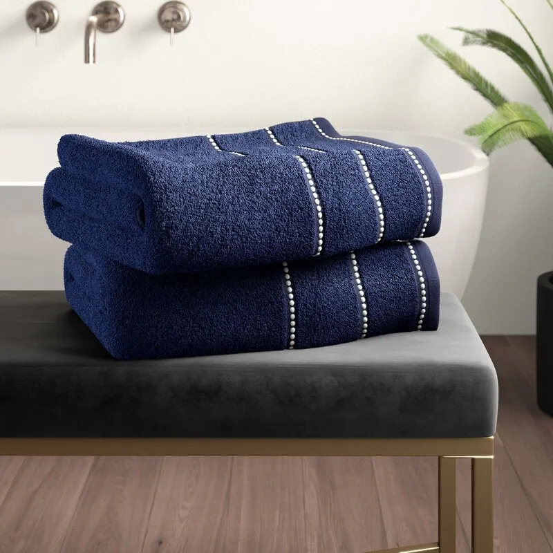 Fleur 2 Piece Classic 100% Cotton Bath Towel Set