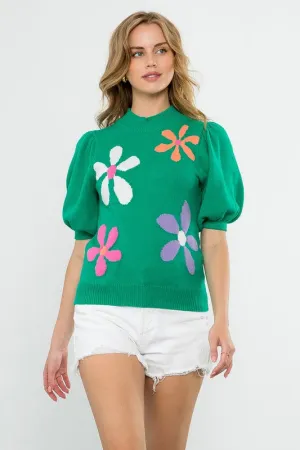 Flower Fun Mid Sleeve Top