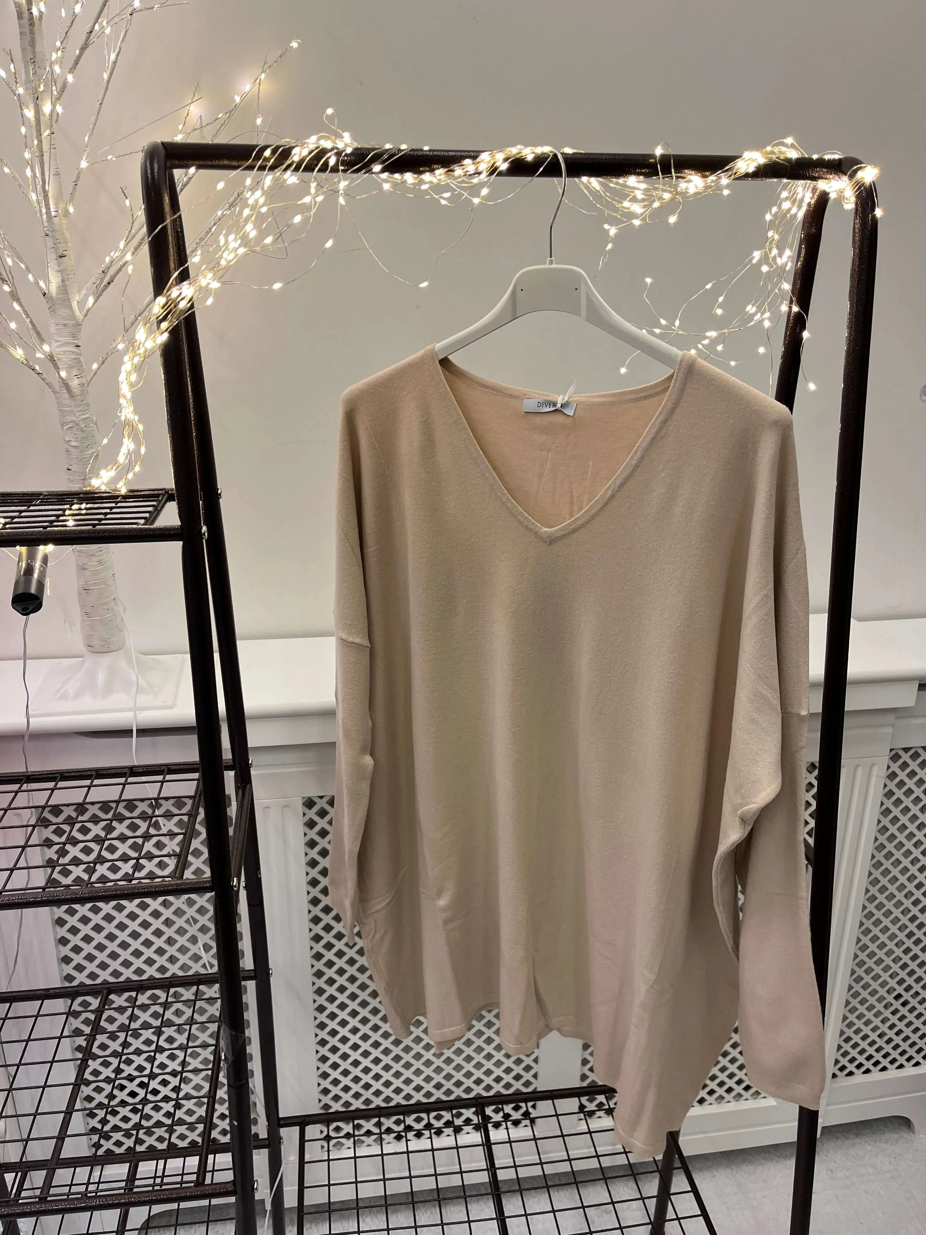 Frieda Soft V Neck Batwing Jumper