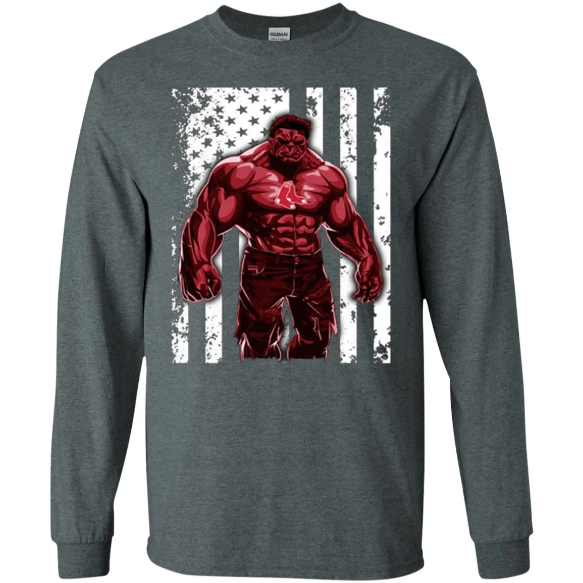 Giants Hulk Boston Red Sox T-shirt Flag Men Long Sleeve Shirt