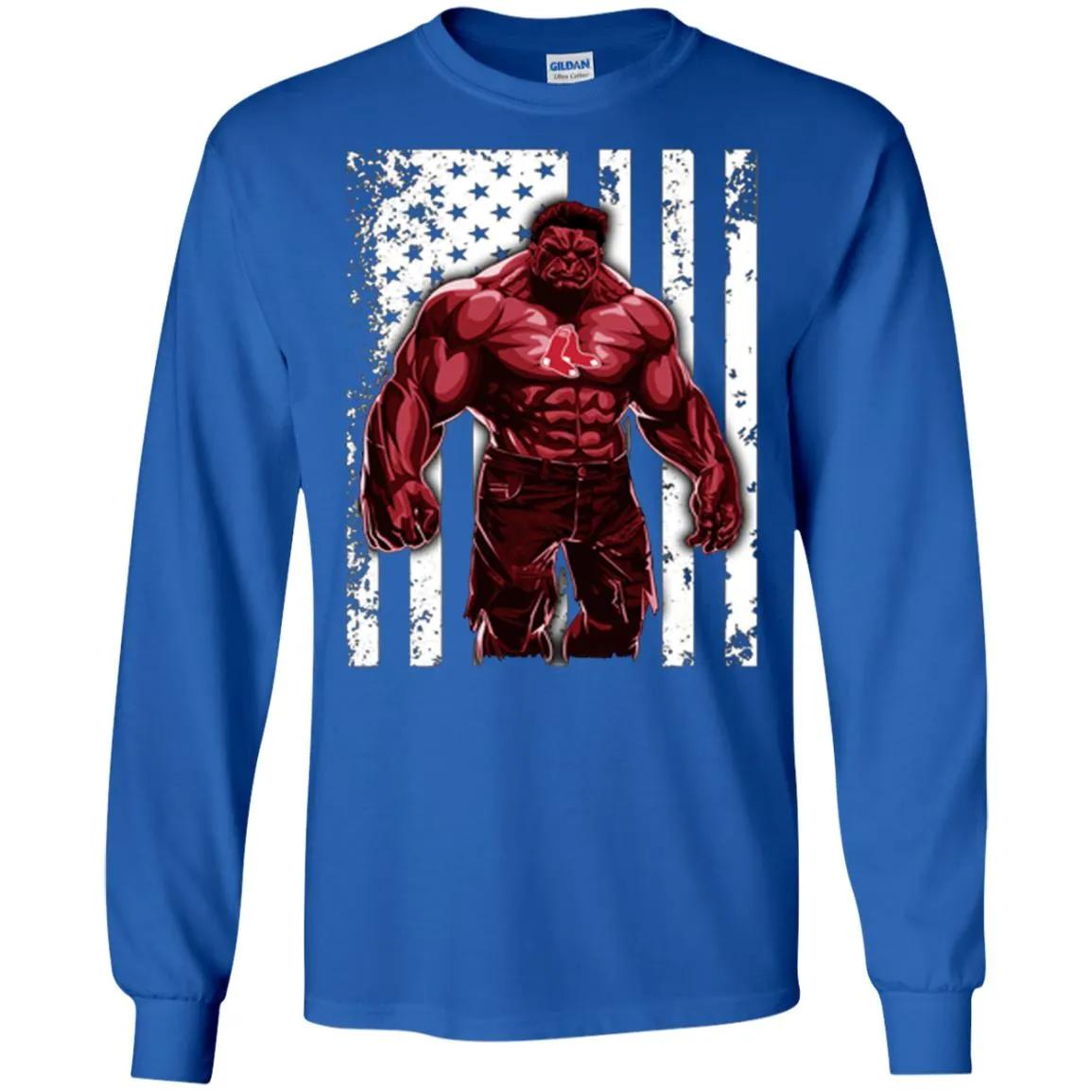 Giants Hulk Boston Red Sox T-shirt Flag Men Long Sleeve Shirt