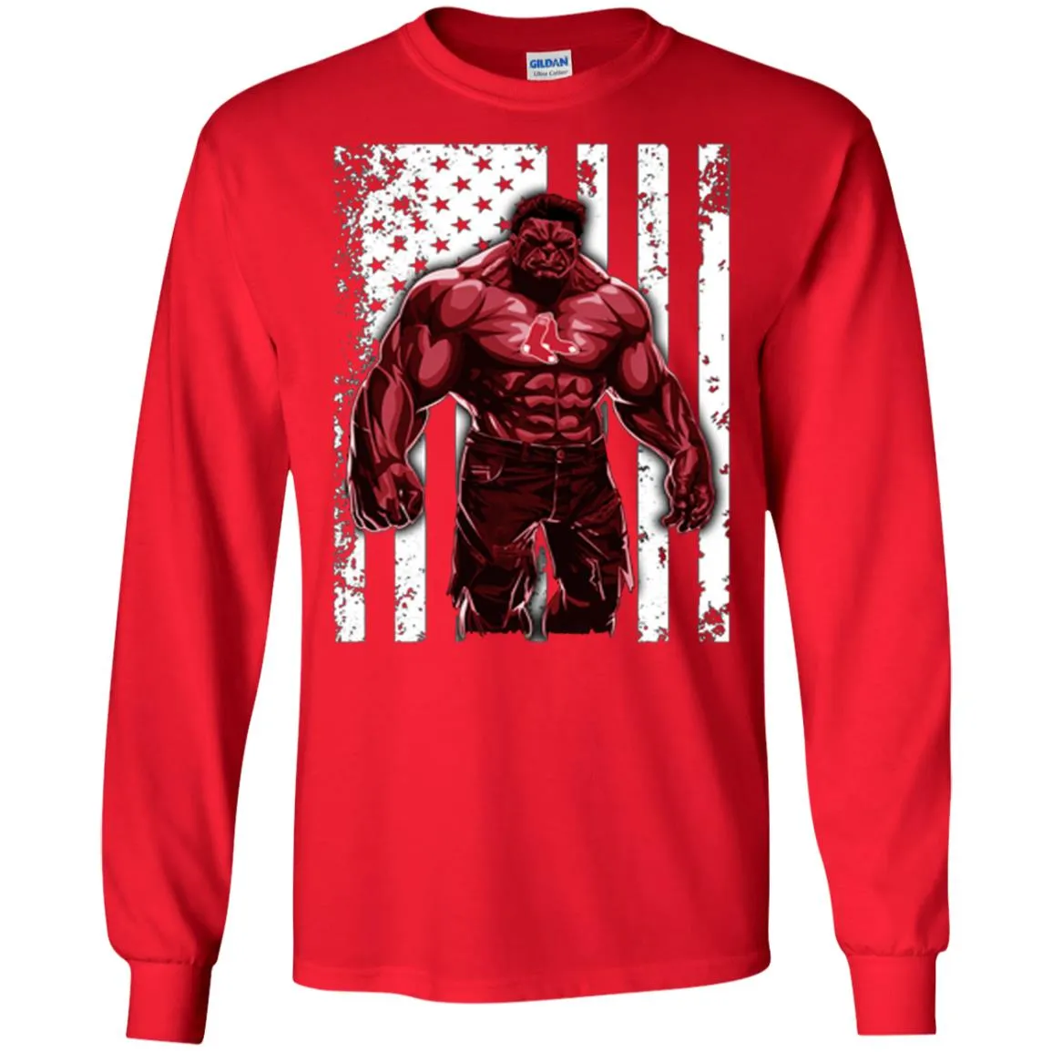 Giants Hulk Boston Red Sox T-shirt Flag Men Long Sleeve Shirt