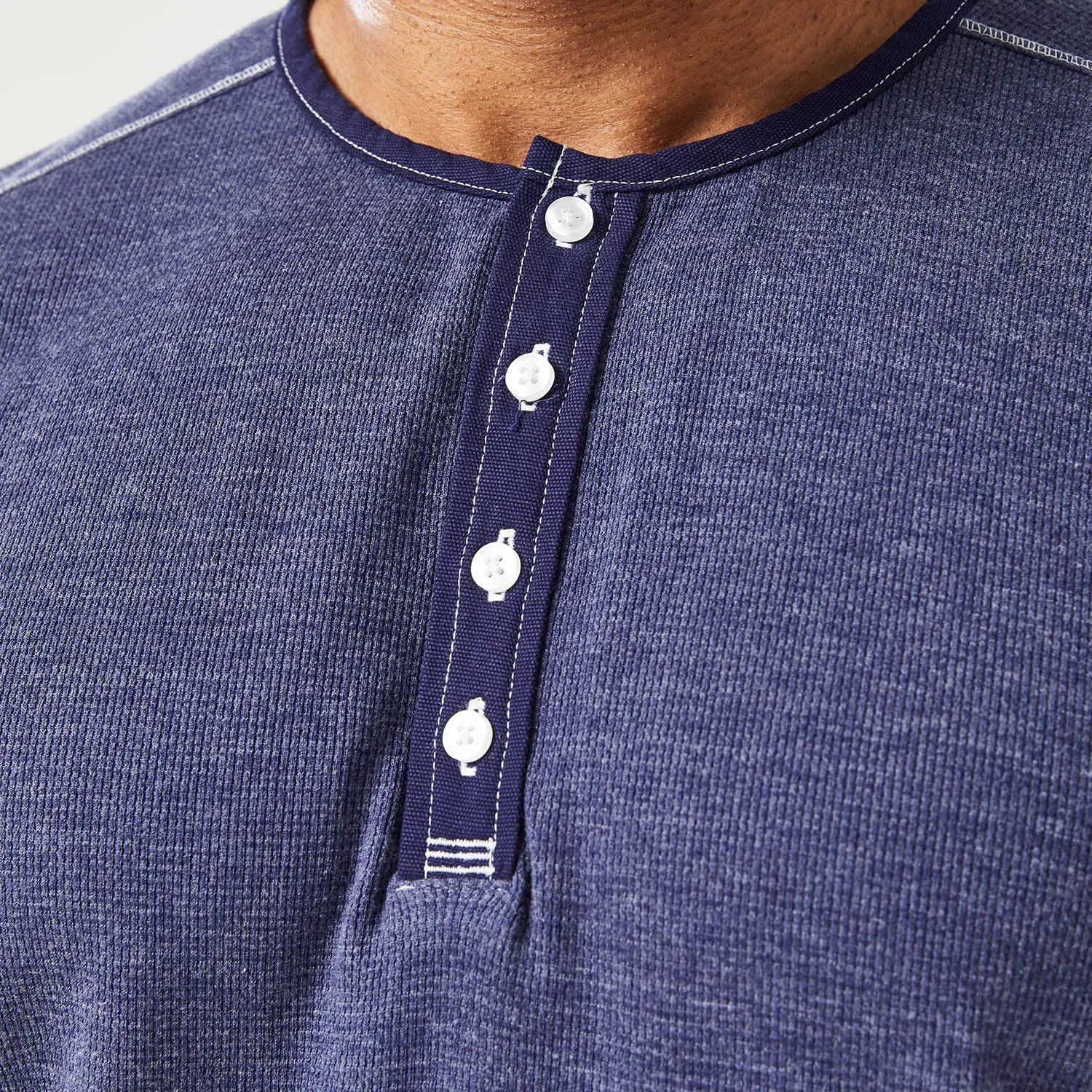 Golden Era Waffle Top Short Sleeves - Patriot Blue
