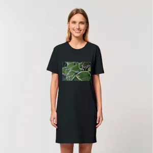 Green Leaves Organic T-Shirt Dress
