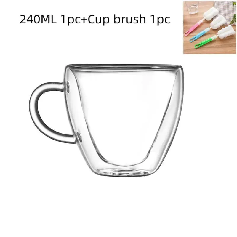 Heart-Shaped Double Wall Tea Mug