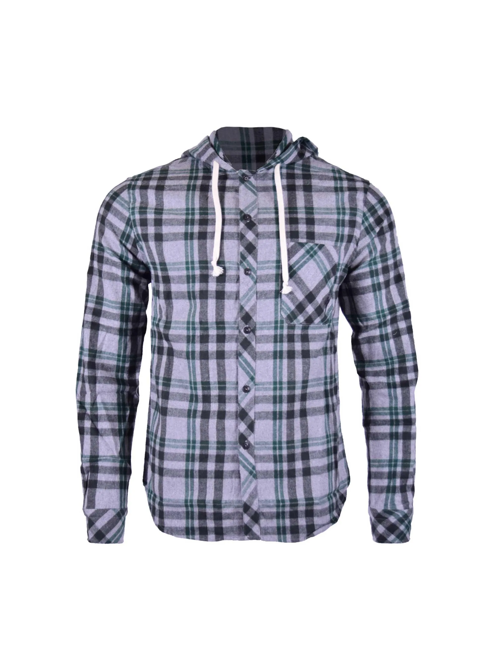 HOODED FLANNEL SHIRT