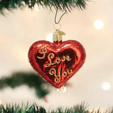 I Love You Heart Ornament