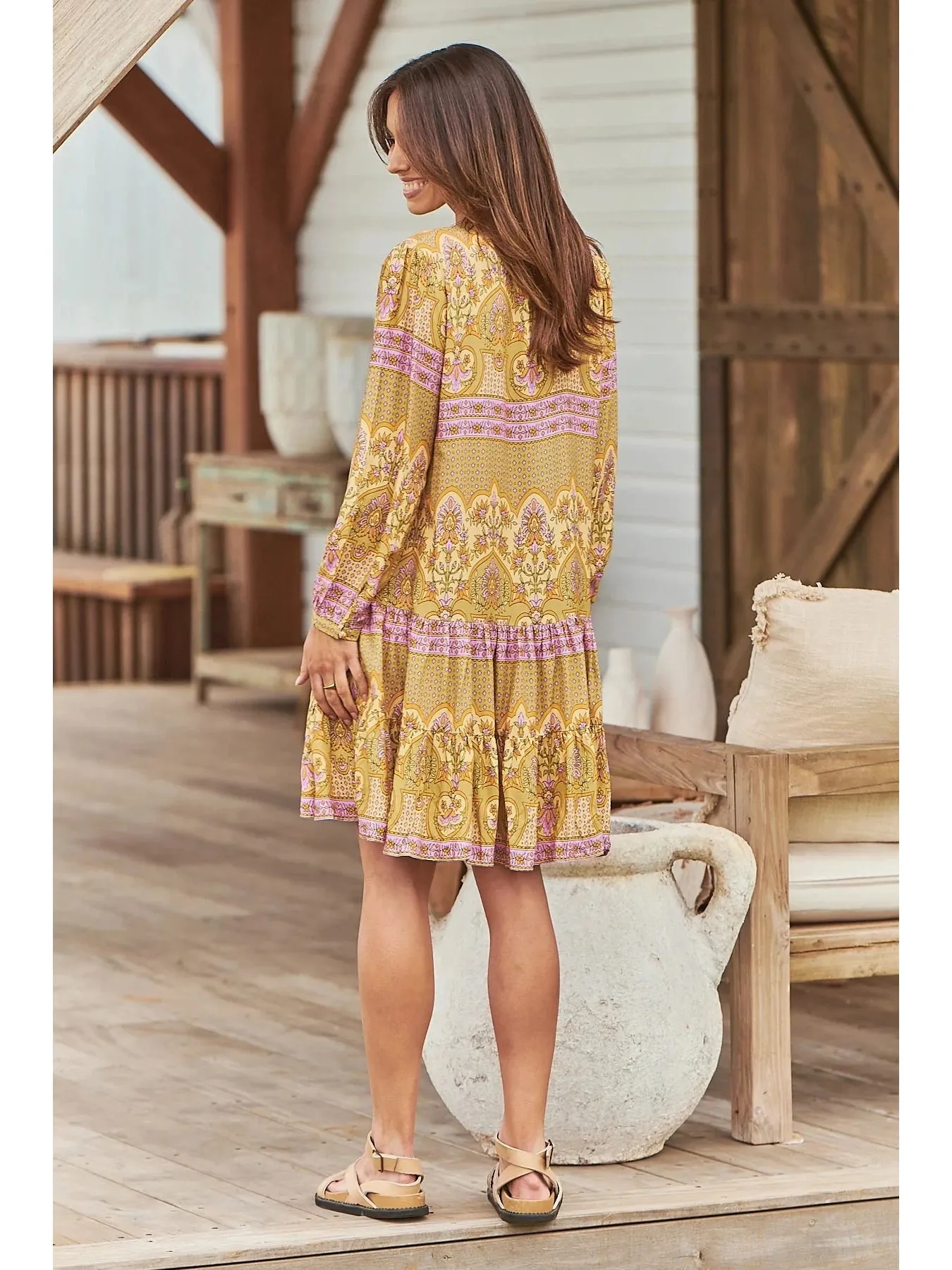 JAASE Payson Mini Dress - Caramel Odessa