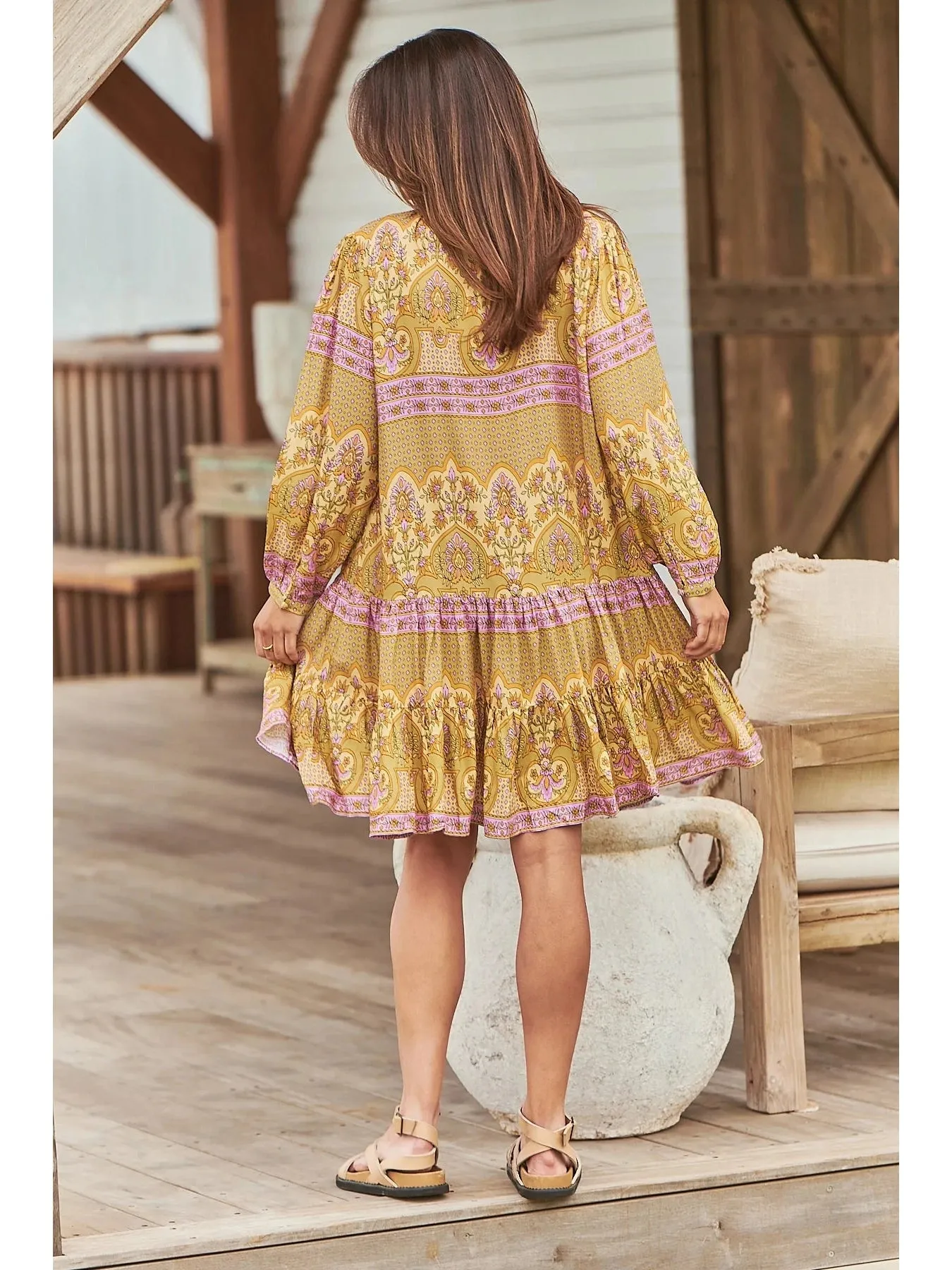 JAASE Payson Mini Dress - Caramel Odessa