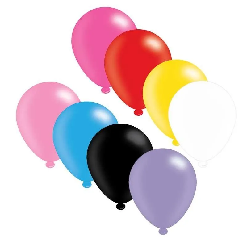 Latex Balloons Assorted Colours 8pk - Case of 6