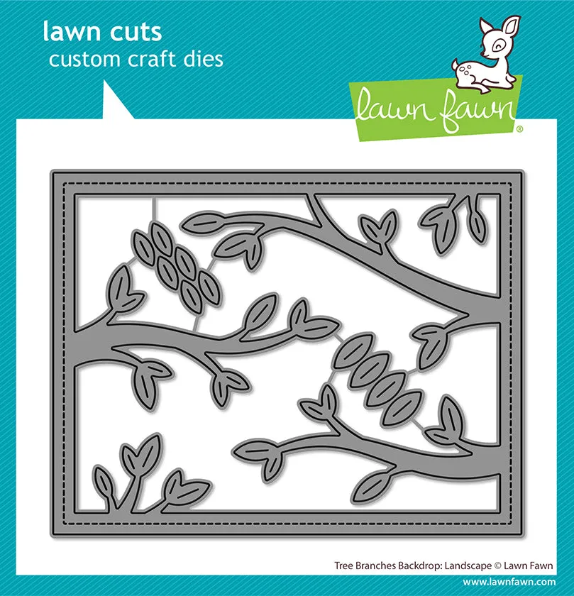 LAWN FAWN: Backdrop Landscape | Tree Branches | Lawn Cuts Die