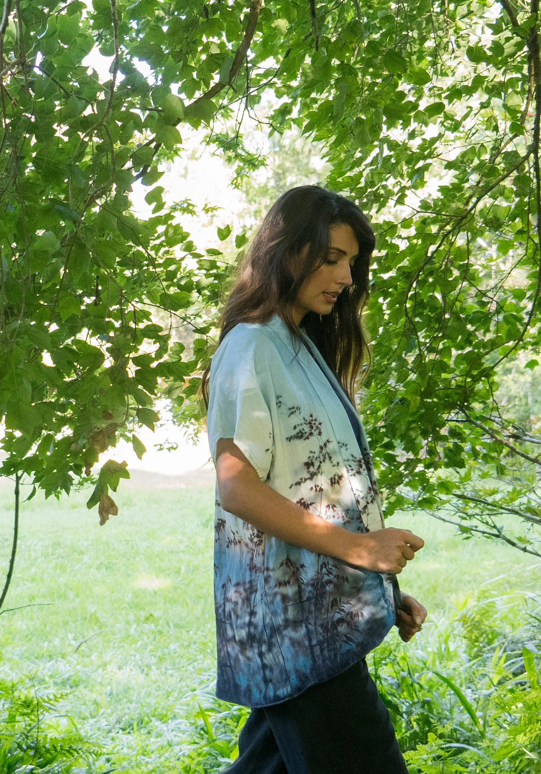 LENNOX SUNRISE LINEN MODAL KIMONO