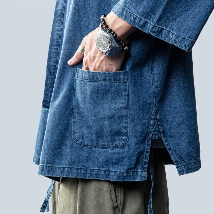 Light Blue Denim Kimono Jacket