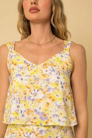 Lime-Ivory Strap Top