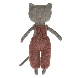 Maileg Chatons Kitten in Knitted Overall, Grey