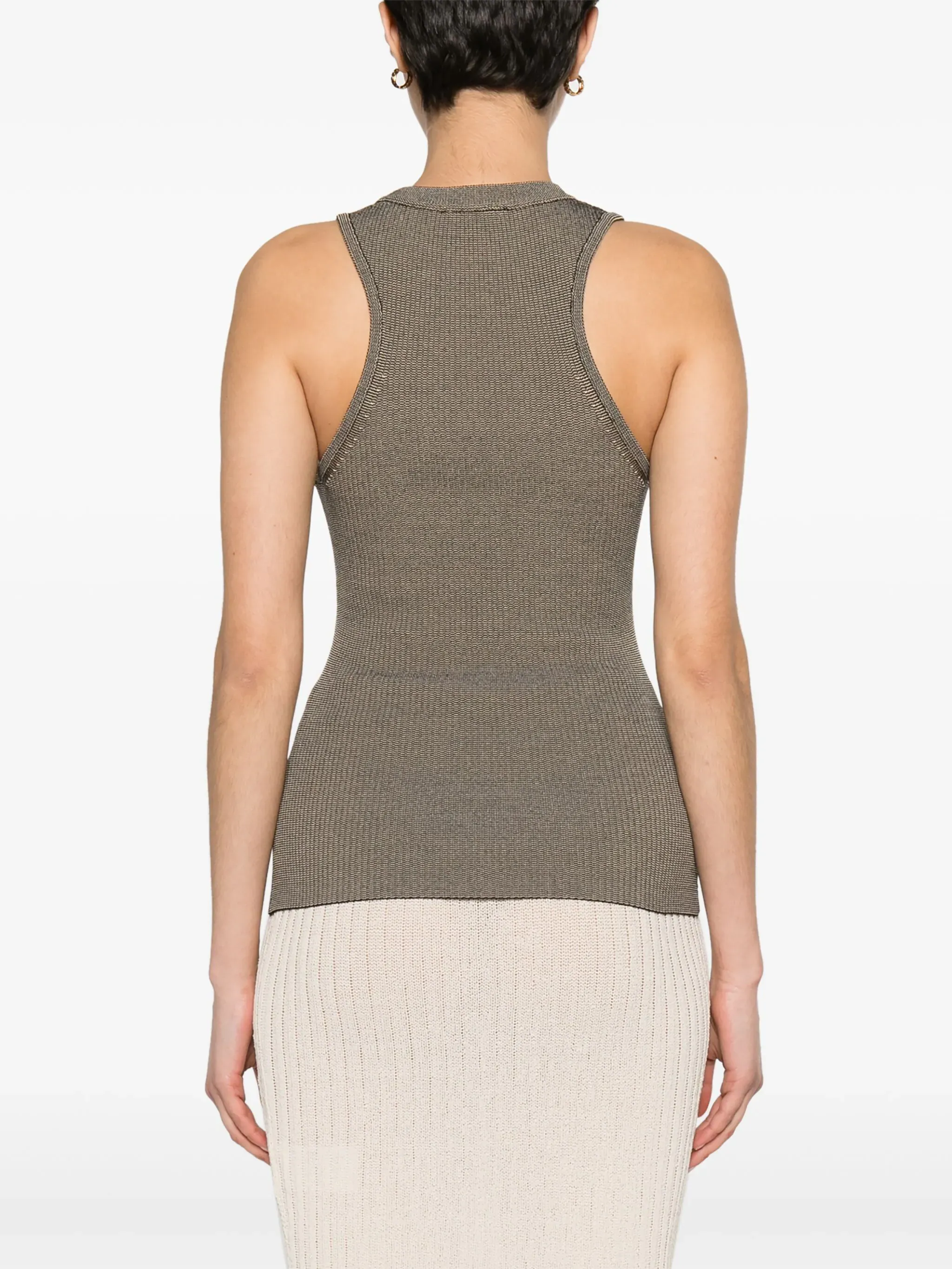 Melange Knit Sleeveless Top