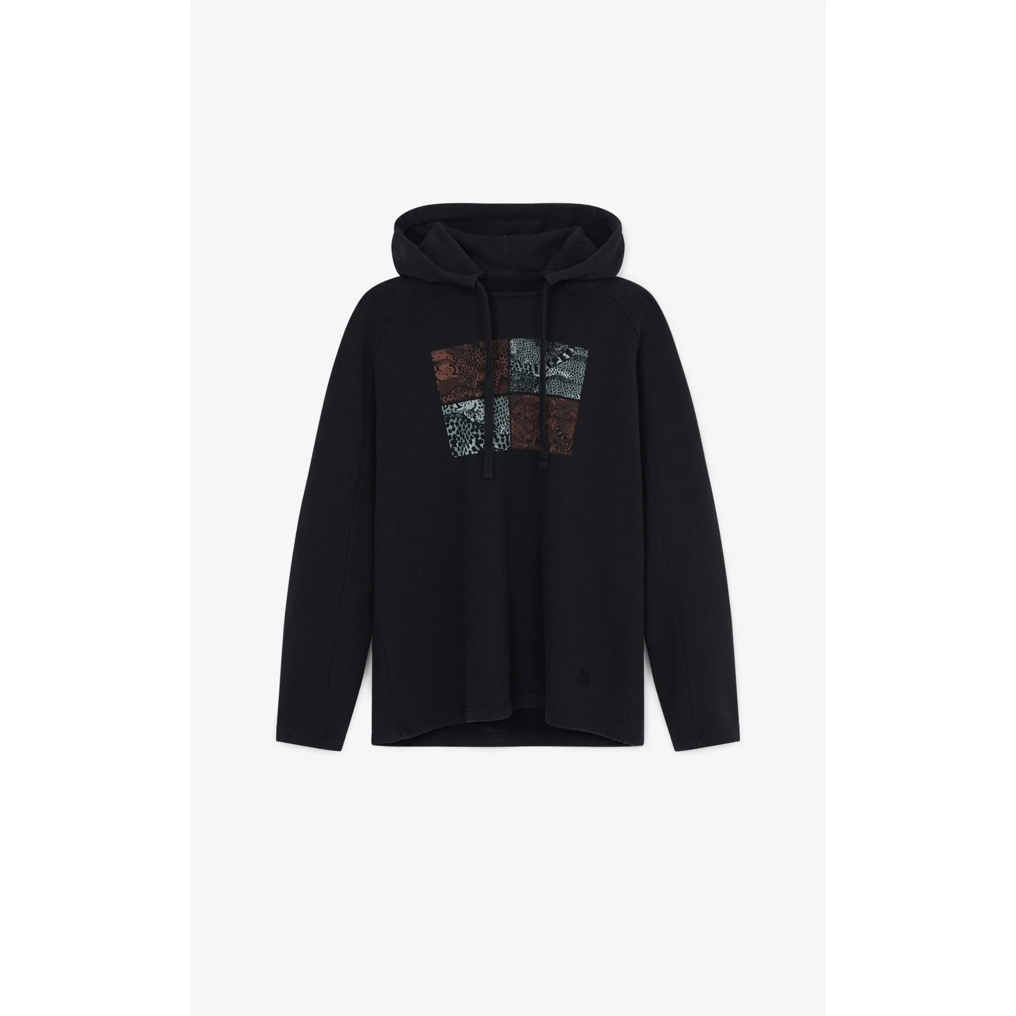 Men Seasonal Raglan Hoodie - Black