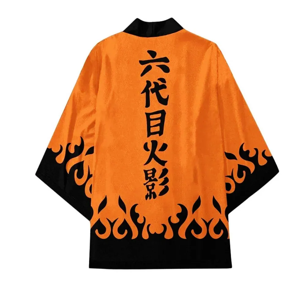 Naruto - Naruto Haori Kimono Jacket - Orange Hokage - Cosplay