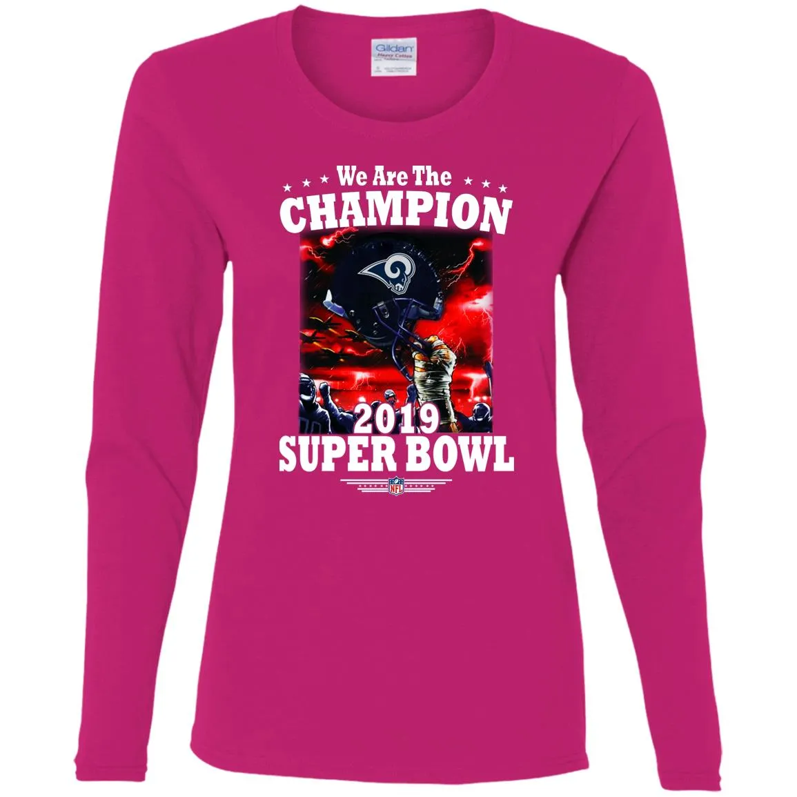 Nfl – Los Angeles Rams We Are The Champion 2019 Super Bowl Football Women Long Sleeve Shirt