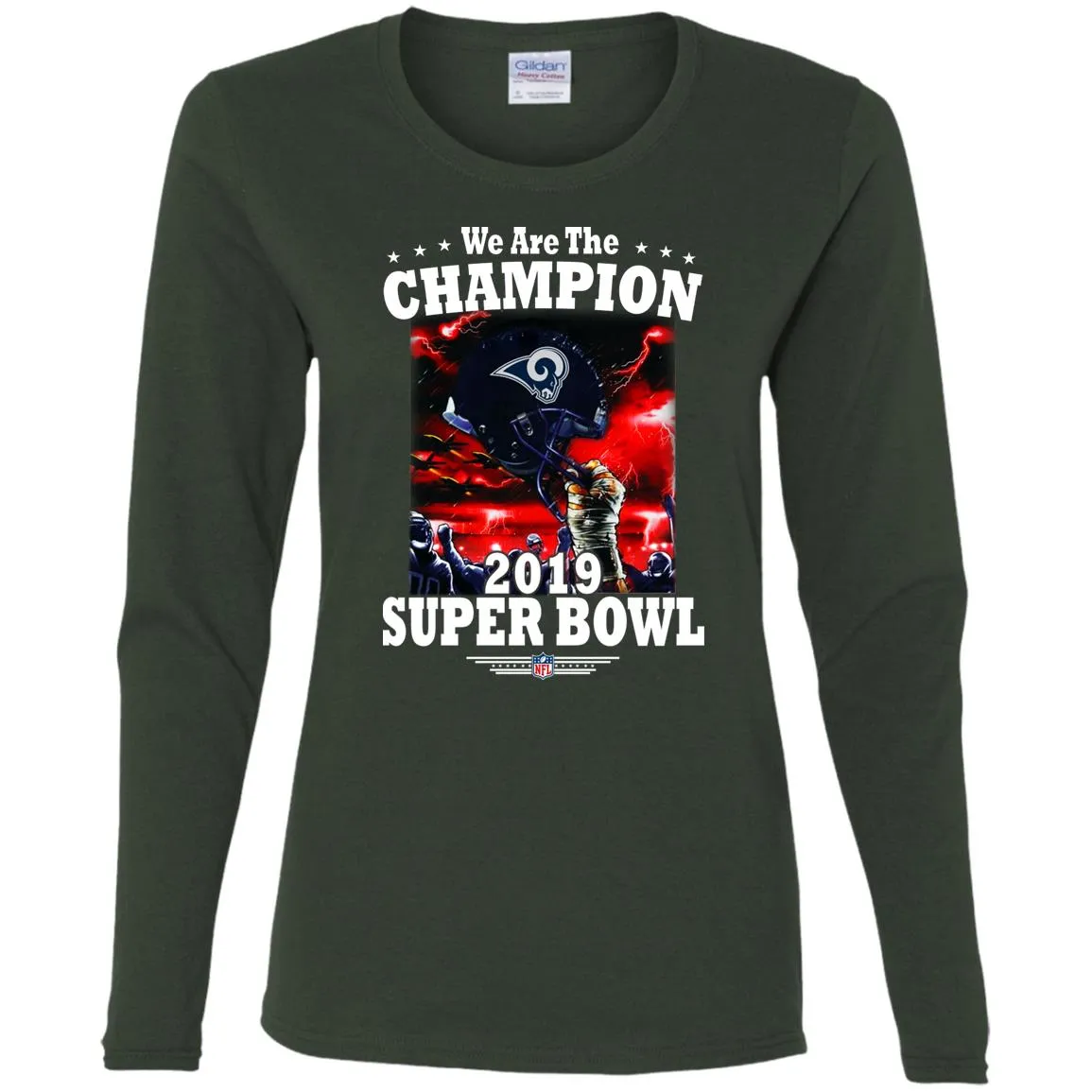 Nfl – Los Angeles Rams We Are The Champion 2019 Super Bowl Football Women Long Sleeve Shirt