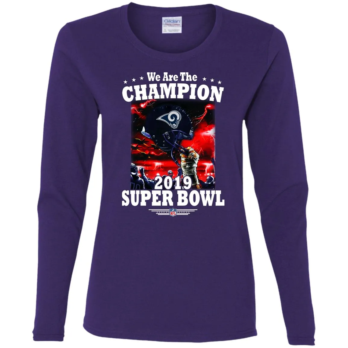 Nfl – Los Angeles Rams We Are The Champion 2019 Super Bowl Football Women Long Sleeve Shirt