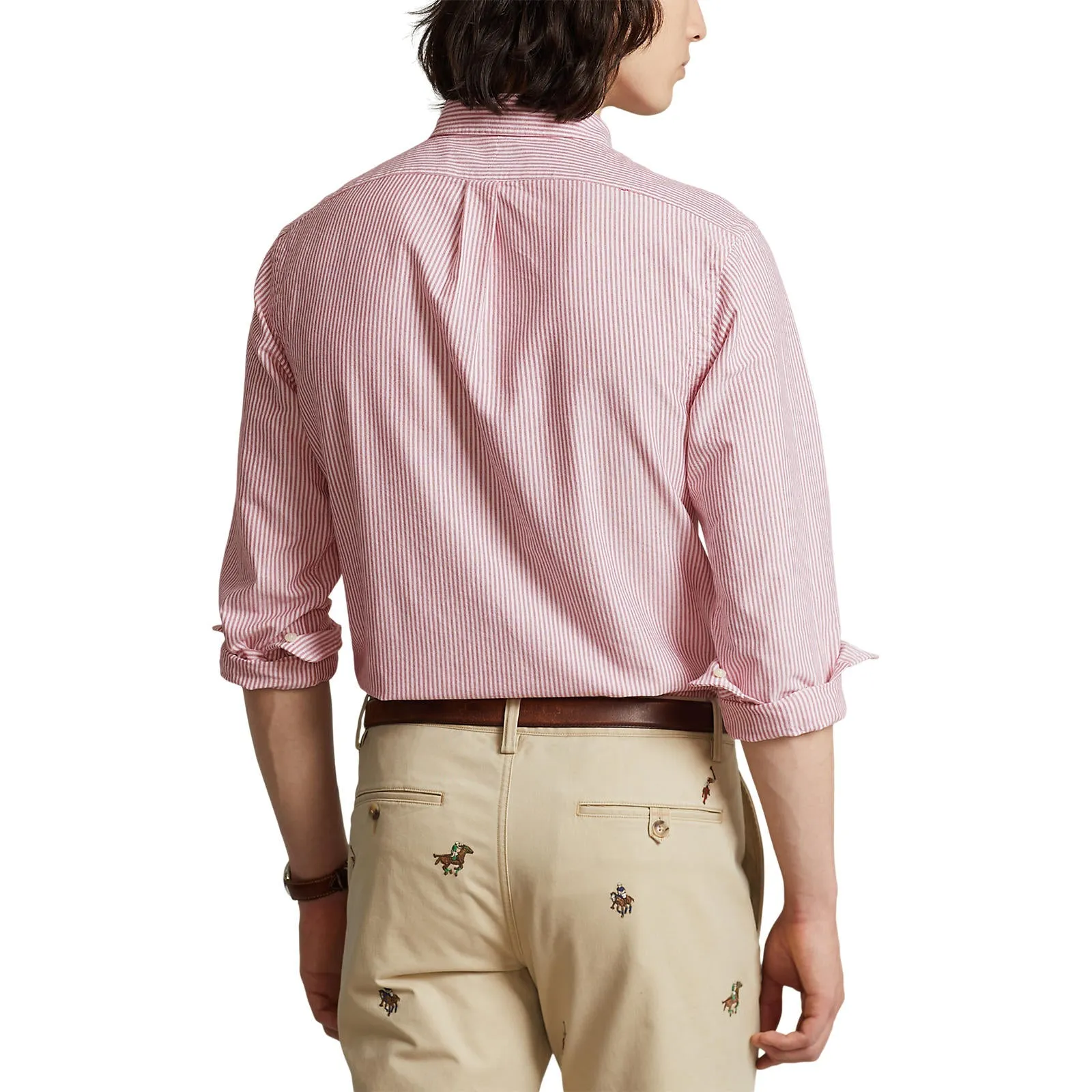 Oxford Shirt - Stripe - Burgundy / White
