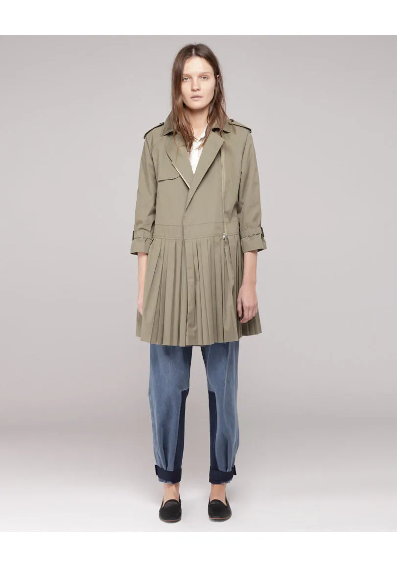 Pleated Skirt Trench