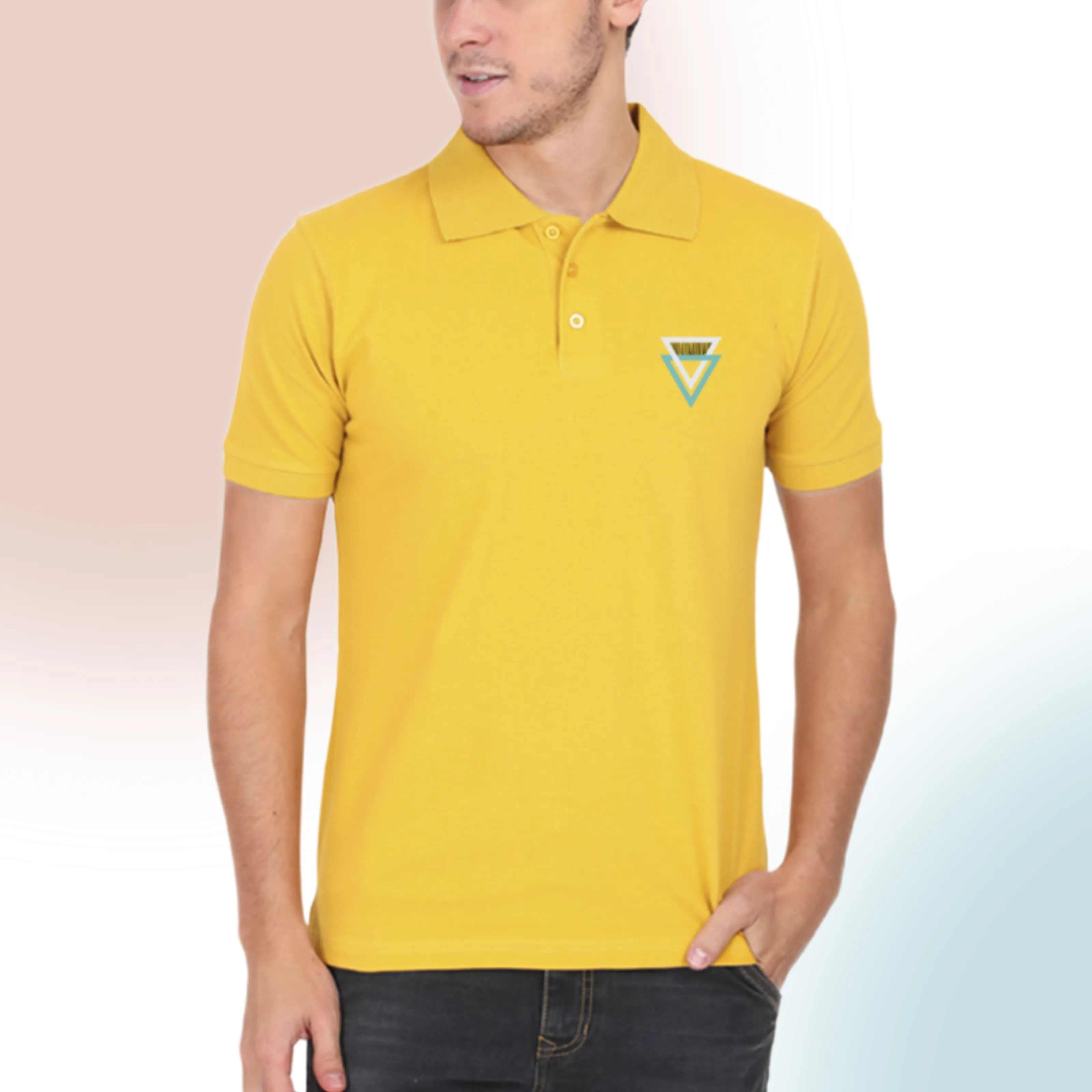 Polo T-Shirt Twin Triangle Design D23