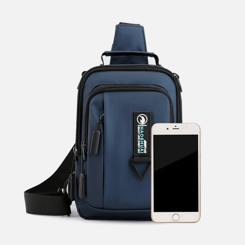 Practical Crossbody Sling Bag For Men Waterproof Travel Satchel Purse