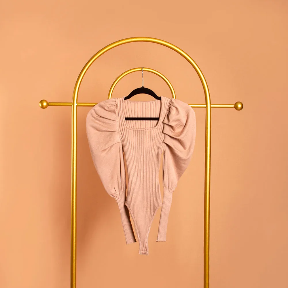 Puff Sleeve Knit Bodysuit