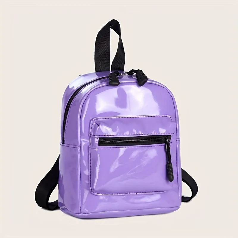 realaiot  Mini Trendy Bright Backpack, Lightweight Versatile Storage Backpack, Women's Trendy Rucksack