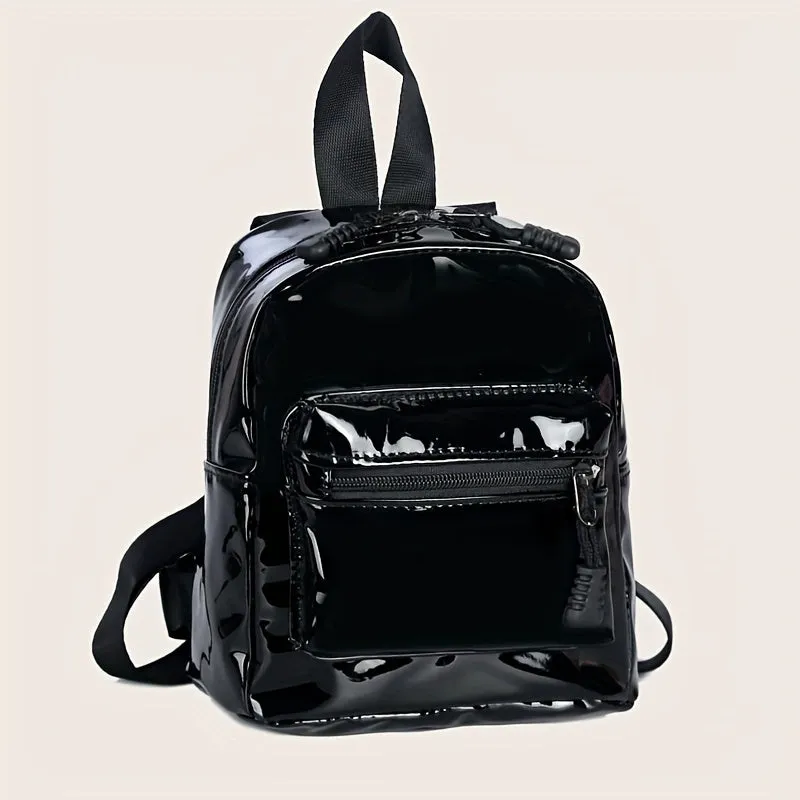 realaiot  Mini Trendy Bright Backpack, Lightweight Versatile Storage Backpack, Women's Trendy Rucksack