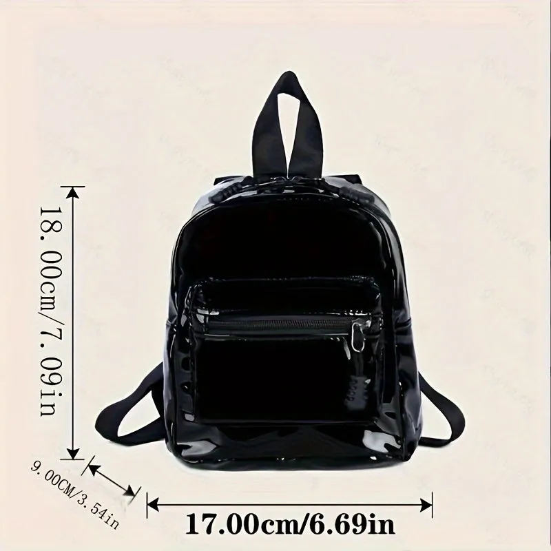 realaiot  Mini Trendy Bright Backpack, Lightweight Versatile Storage Backpack, Women's Trendy Rucksack