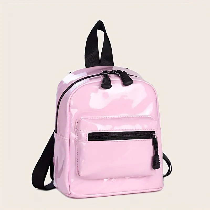 realaiot  Mini Trendy Bright Backpack, Lightweight Versatile Storage Backpack, Women's Trendy Rucksack