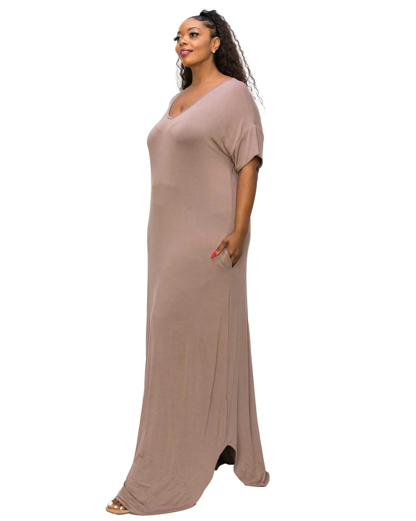 Scarlett Maxi Dress | Dk Taupe