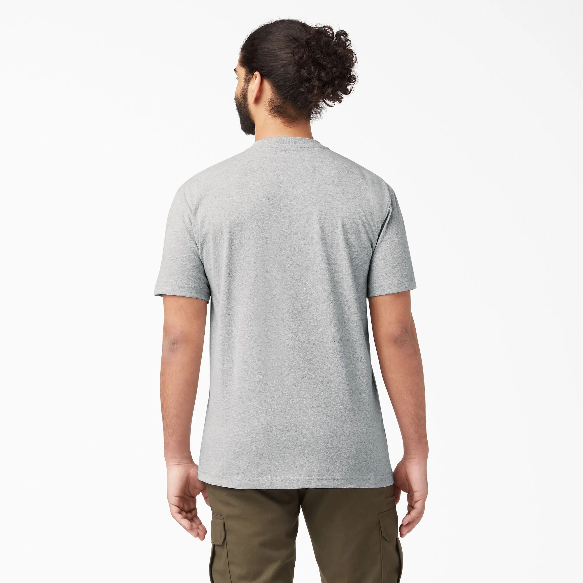 Short -Sleeved Shirt - Dickies Short Sleeve Heavyweight Henley T-Shirt, Heather Grey, WS451HG