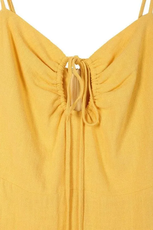 Sleeveless Slip Dress in Yellow or Brick Red