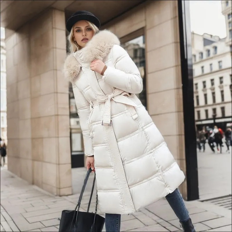 Stylish Ladies Long Padded Coat for Cozy Winter Fashion