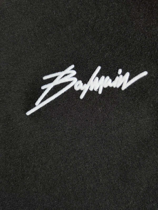 T Shirt Balmain Spring/Summer Lightning Flocking Letter Short Sleeve T-shirt for Men and Women
