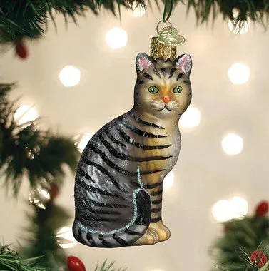 Tabby Cat ornament