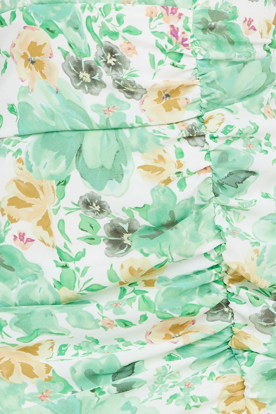 Under The Clouds Midi Dress Green